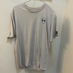 Tan under armour freedom shirt